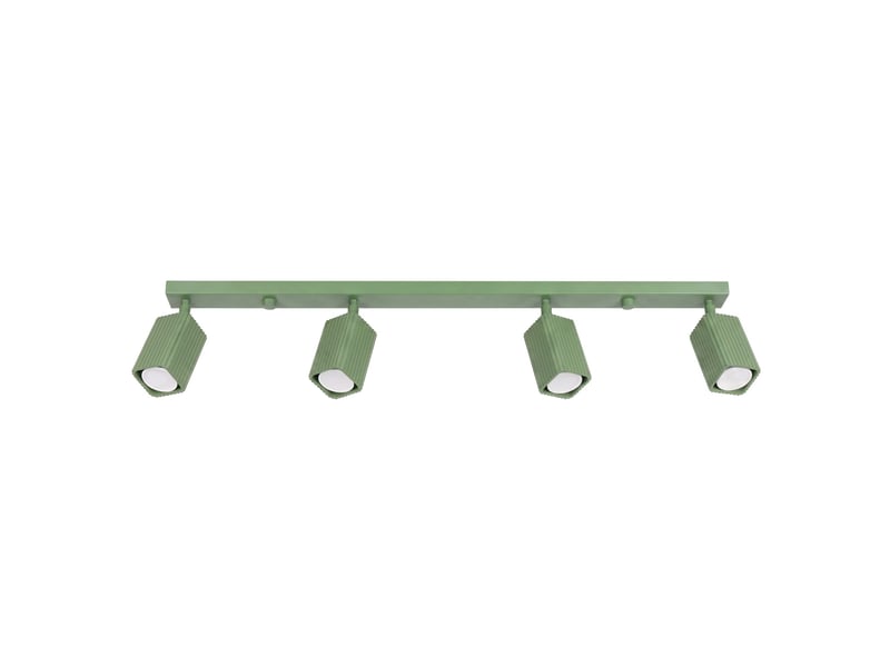  Plafonnier rayo 4l sauge aluminium moderne 16.5x81x6cm SL.3307 - Conforama A