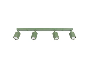 Plafonnier rayo 4l sauge aluminium moderne 16.5x81x6cm