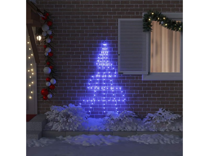  Arbre de noël, sapin de noël led avec piquets au sol bleu 182 cm métal  - Conforama C