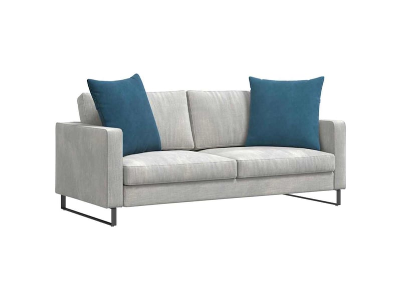  Lot de 2 coussins de canapé, coussins décoratifs bleu 80 x 80 cm cf59014  - Conforama C