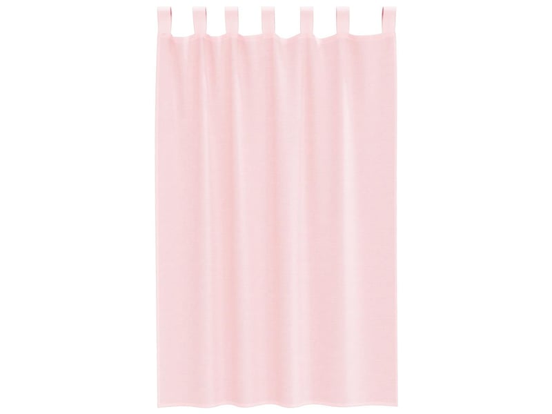  Lot de 2 voilages à œillets, voilages à anneaux rose clair 140 x 175 cm cf48968  - Conforama D