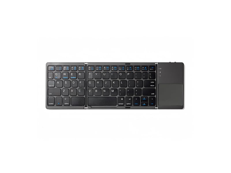 Xtrememac clavier bluetooth qwerty pliable avec touchpad rechargeable sans fil pour macbook ipad iphone pc android windows batterie 40h portable compact - gris  - Conforama A