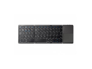 Xtrememac clavier bluetooth qwerty pliable avec touchpad rechargeable sans fil pour macbook ipad iphone pc android windows batterie 40h portable compact - gris