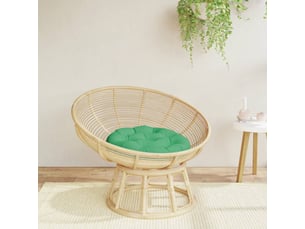 Coussin rond, coussin d'assise vert ø 60 x11 cm tissu oxford cf56634