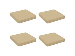 Lot de 4 coussins de siège, coussins d'assise vught 100 % polyester beige cf60699