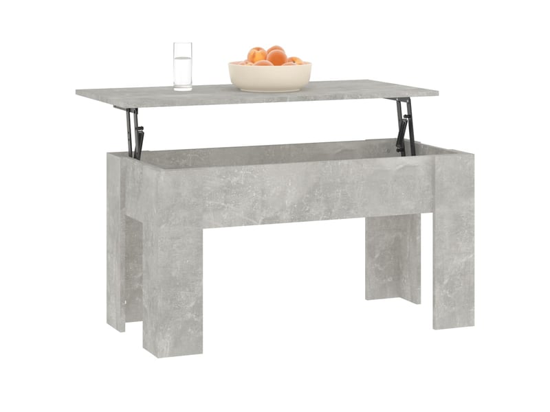  Table basse | table de salon gris béton 101x49x52 cm bois d'ingénierie shl9165  - Conforama D