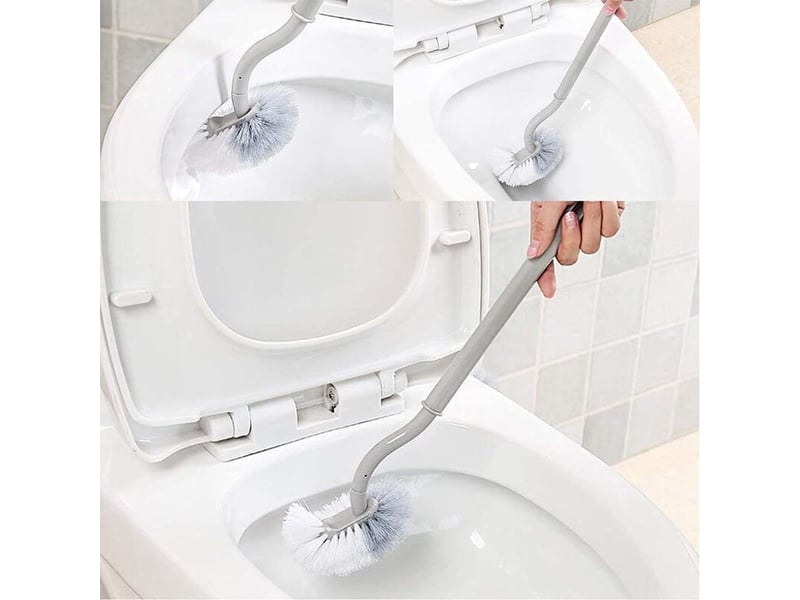  Enowelir 4x brosses toilette courbées – double face manche long, nettoyage décontamination, wc salle de bain  - Conforama B