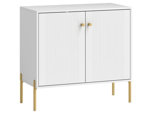 Buffet 2 porte(s)     - 80 cm coloris blanc 
