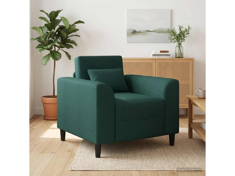  Vidaxl fauteuil vert foncé tissu  - Conforama B