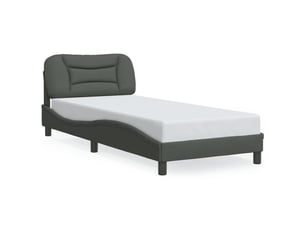 Lit simple 80x200 cm    coloris gris