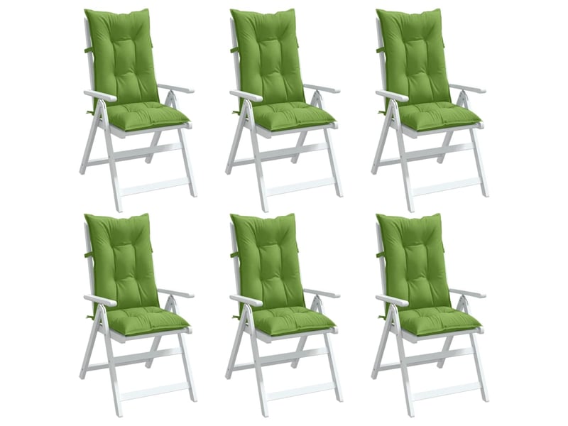 Lot de 6 coussins de chaise à dossier haut vert mélangé tissu cf32744 - Conforama B