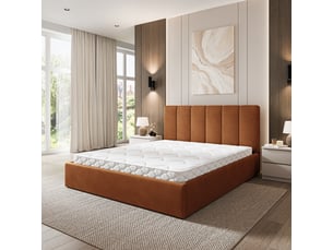 Lit coffre 140x200 cm MASSENO   coloris cuivré