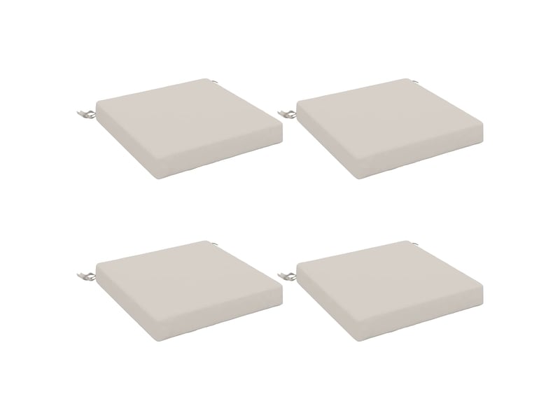 Lot de 4 coussins de siège, coussins d'assise soest 100 % polyester blanc cf60325 - Conforama A