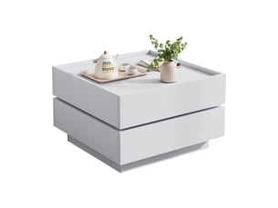 Table basse carré(e) coloris blanc <strong></strong> <strong></strong> - 60 cmx60 cm