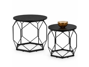 Table basse rond(e) coloris noir VLIVRA  - 50 cmx40 cm