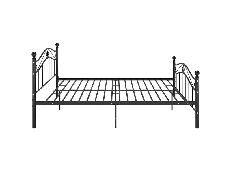  Lit adulte, lit double, cadre de lit noir métal 200x200cm cf10109  - Conforama D