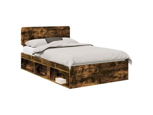 Lit 2 places 135x190 cm coloris marron
