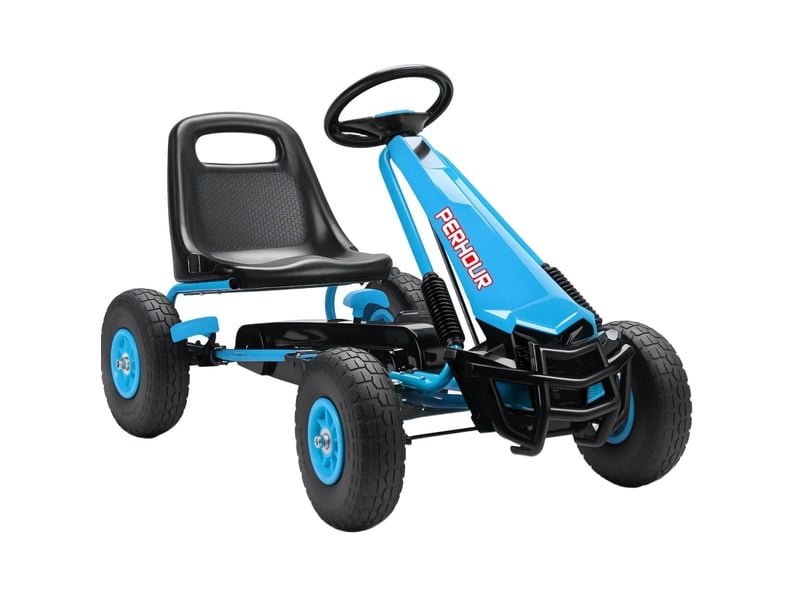  Kart à pédales enfant 110x61x62 cm siège réglable bleu  - Conforama A