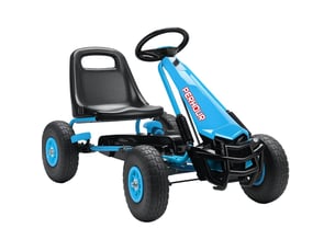 Kart à pédales enfant 110x61x62 cm siège réglable bleu