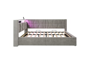 Lit simple 90x200 cm MAISONORA   coloris gris