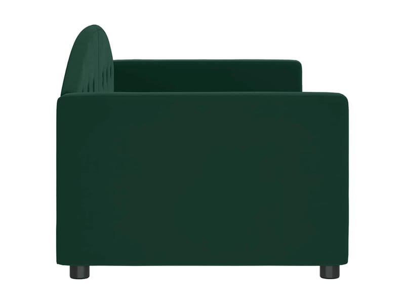 Lit simple- lit adulte - lit de repos sans matelas vert foncé 80x200 cm velours - Conforama C