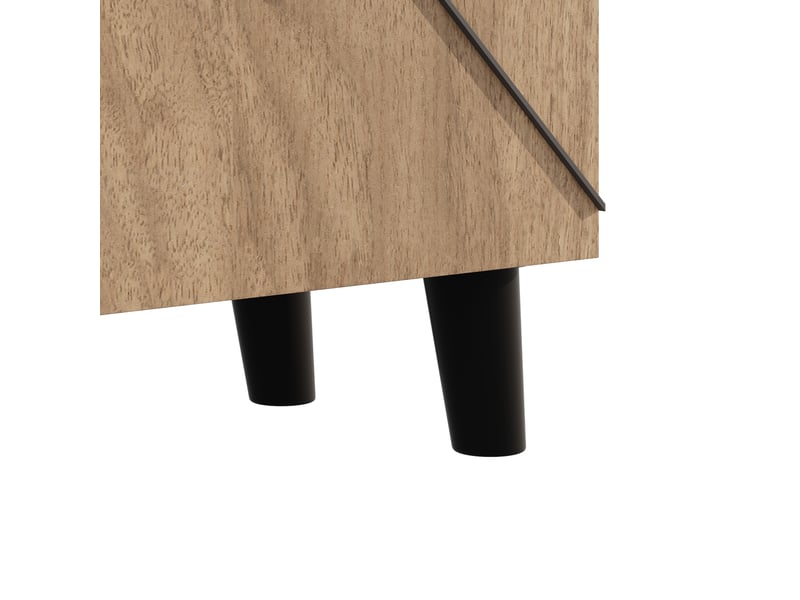  Meuble à chaussures compact 80x32x91 cm, idéal pour petits espaces, armoire de couloir avec portes battantes et compartiments de rangement multiples, finition bois naturel  - Conforama E