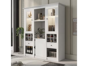 Vitrine coloris blanc <strong></strong> <strong></strong> - 143 cmx170 cm