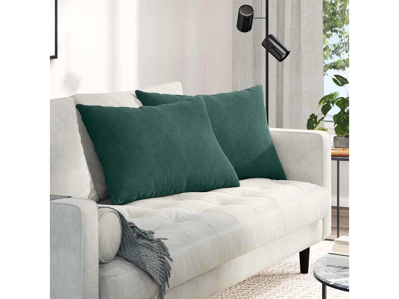  Lot de 2 coussins de canapé, coussins décoratifs vert foncé 70 x 50 cm cf59193  - Conforama B