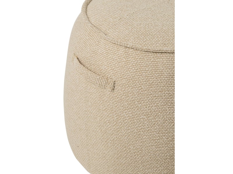  Pouf design uni margo 50cm écru  - Conforama C