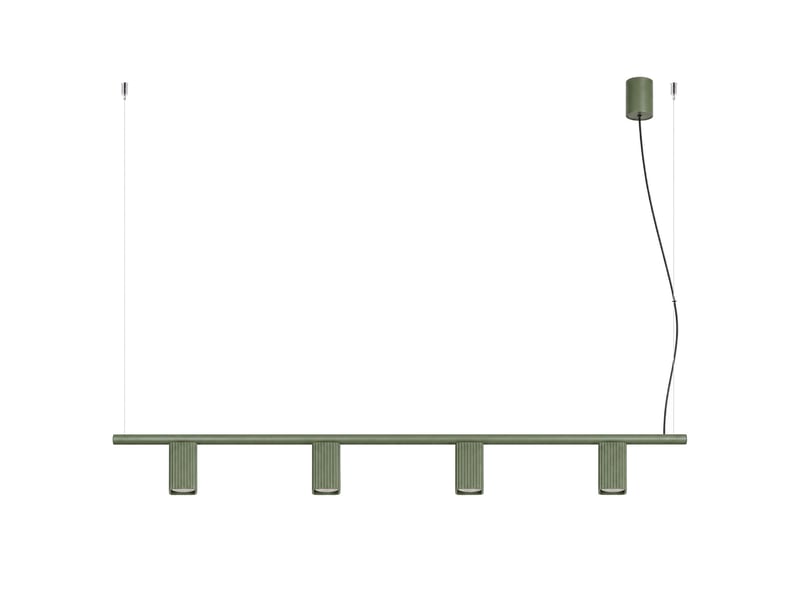 Lustre rayo 4 vert olive aluminium moderne 208x122x6cm SL.3186 - Conforama A