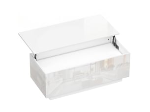 Table basse coloris blanc <strong>FLORAGRACE</strong> <strong></strong>