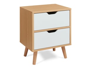 Table de nuit bordkak 50 x 40 x 30 cm effet chêne blanc [en.casa]