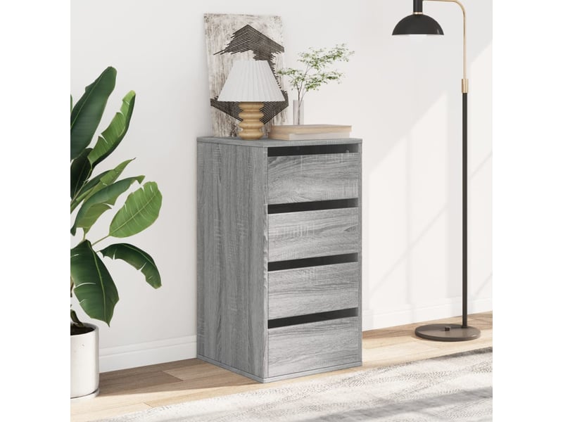  Commode chambre adulte, commode d'angle sonoma gris 40x41x76 cm bois d'ingénierie  - Conforama C