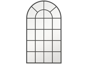 Miroir arrondi(e) à fixer coloris noir <strong>DESMIU</strong> <strong></strong> - 110 cm x 62 cm