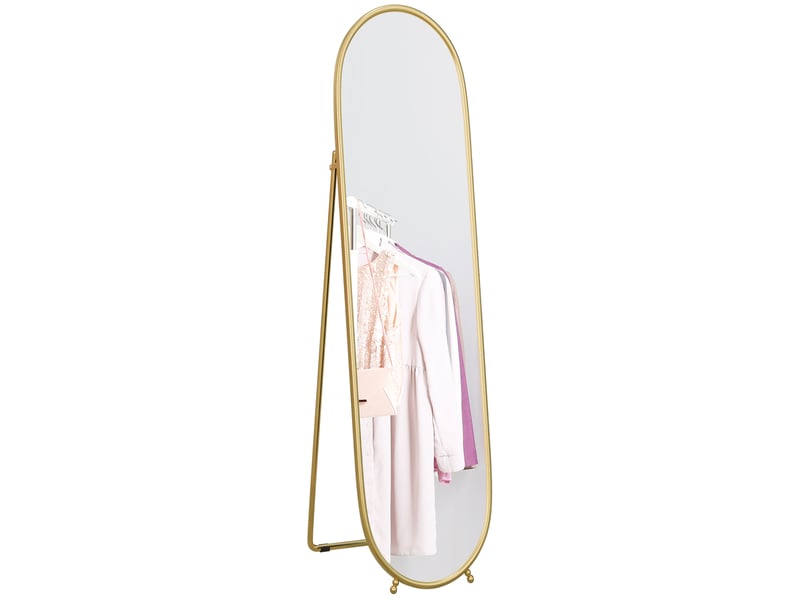  Miroir sur pied ovale avec cadre en métal doré 40 x 160 cm  - Conforama A
