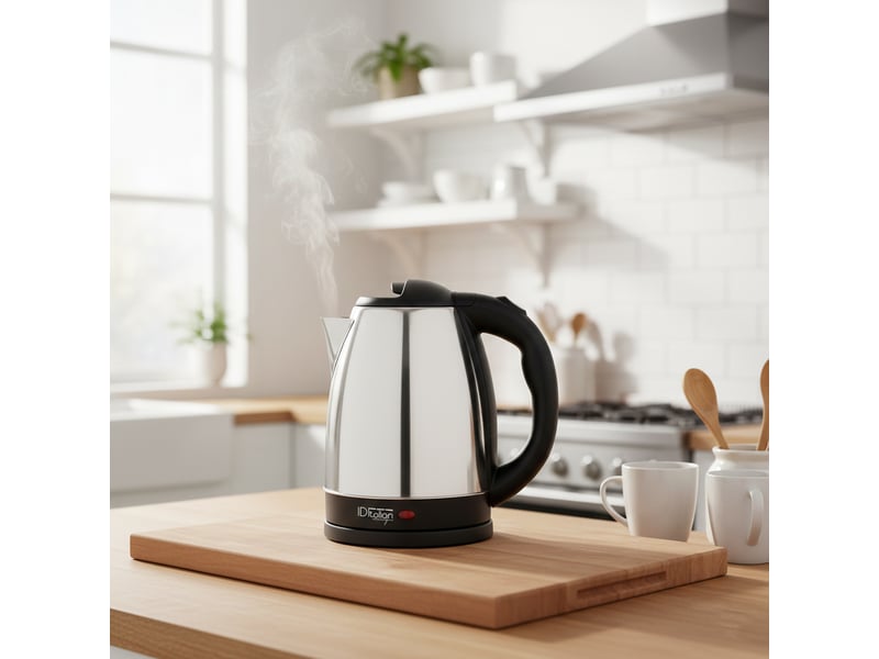  Bouilloire électrique 1,8 L – 1 500 W, finition inox et base pivotante à 360°  - Conforama D