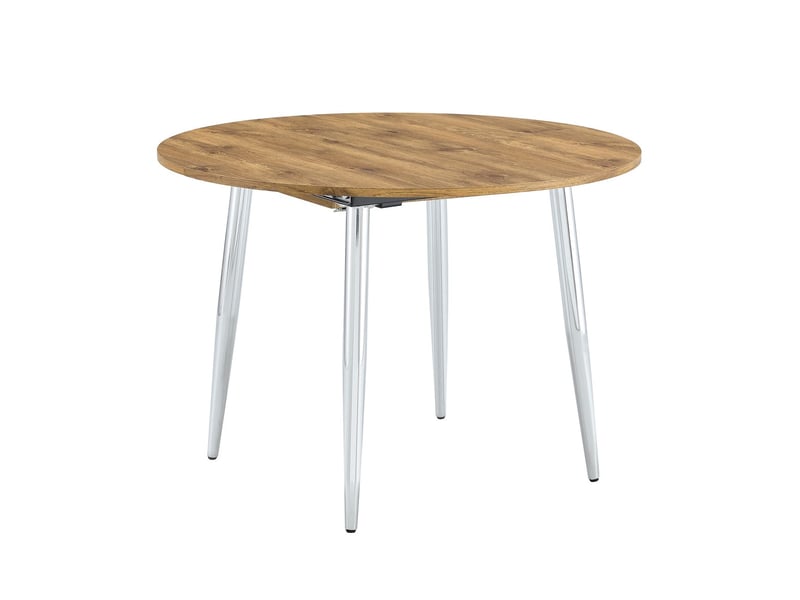 Table à manger plateau extensible table de salle à manger format rond conversion en ovale - Conforama A