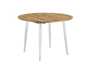 Table à manger plateau extensible table de salle à manger format rond conversion en ovale