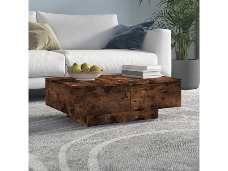  Table basse | table de salon chêne fumé 90x60x31 cm bois d'ingénierie  - Conforama B