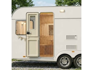 Rideau de porte anti-insectes, moustiquaire pour camping-car bambou 56 x 185 cm cf43604