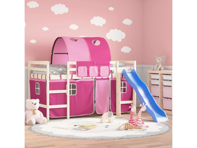  Rideaux pour lit mezzanine avec tunnel rose polyester cf44936  - Conforama B