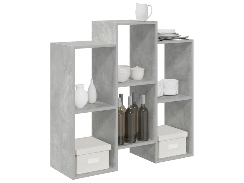  Buffet - bahut - meuble de rangement gris béton 90 x 30 x 90 cm  - Conforama C