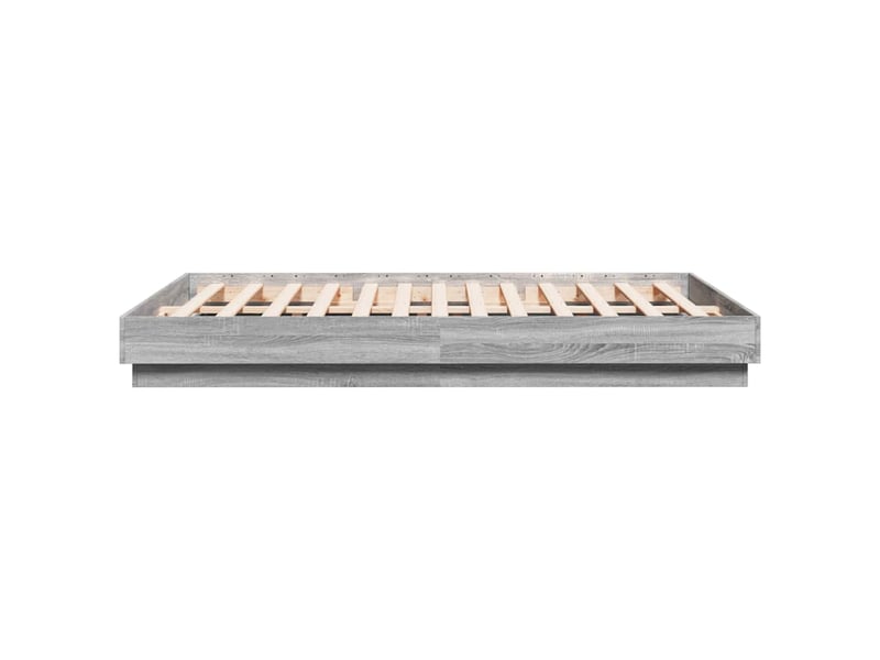  Lit double- lit adulte -  cadre de lit sans matelas sonoma gris 150x200 cm  - Conforama D
