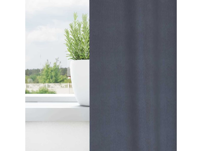  Lot de 2 rideaux occultants, rideaux black-out avec anneaux anthracite 175 x 140 cm cf44548  - Conforama C
