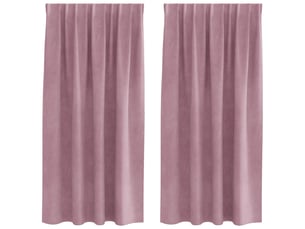 Lot de 2 rideaux, rideaux de fenêtre rose foncé 140 x 175 cm velours cf44109