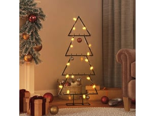 Sapin de noël - arbre de noël en métal pour décoration noir 125 cm