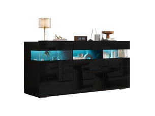Buffet 3 porte(s) 0 tiroir(s) OKWISH - 140 cm coloris noir