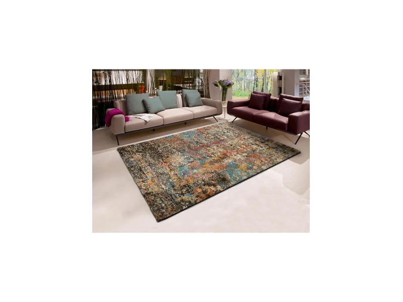 Tapis rectangulaire atticgo karia multi 100% polypropylène heat-set frisé, envers jute Karia 16561 - Conforama D