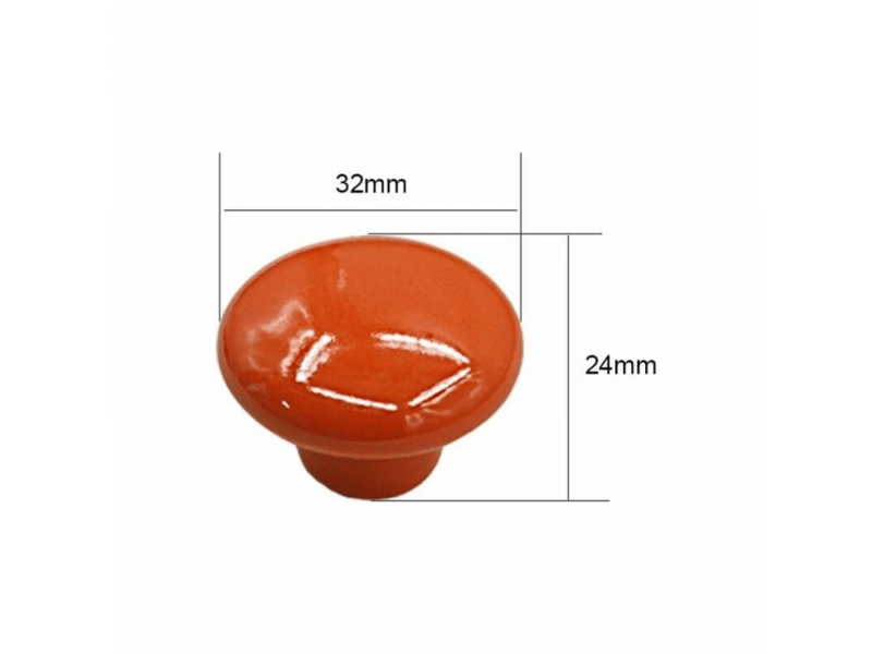  Poignées pour meubles - pour tiroirs, armoires - en céramique - 10 pièces - orange  - Conforama B