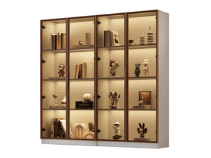 Vitrine coloris blanc 3 étagère(s)   - 80 cmx160 cm